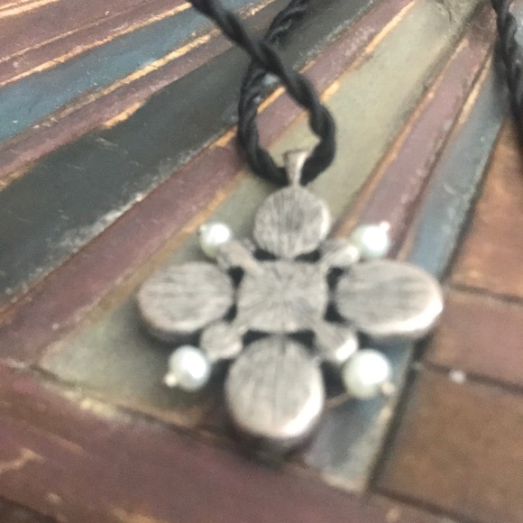 Lia Sophia pendant on black fabric cord - Picture 6 of 12